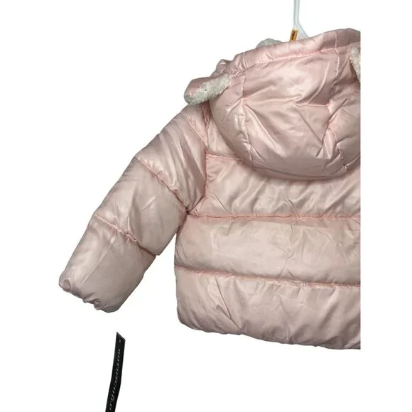 Rothschild Jacket Baby Girls Sz 12 Months Kids Puffer Coat Winter Fall Pink Hood